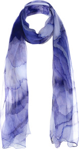 Watermark Scarf - predominant colour: purple; occasions: casual, work, occasion; style: regular; size: standard; material: fabric; pattern: patterned/print