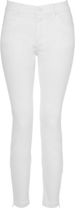 Zip Hem Ankle Skinny Jeans - style: skinny leg; pattern: plain; pocket detail: traditional 5 pocket; waist: mid/regular rise; predominant colour: white; occasions: casual; length: ankle length; fibres: cotton - stretch; texture group: denim; pattern type: fabric