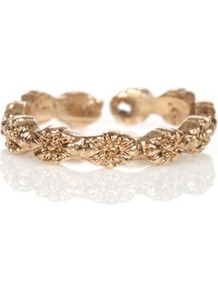 Gold Floral Band Toe Ring - predominant colour: gold; occasions: casual, evening, work, occasion, holiday; style: band; size: standard; material: chain/metal; trends: metallics; finish: plain; embellishment: chain/metal