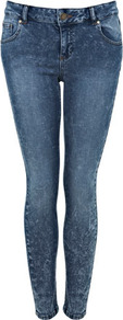 Short Blue Acid Ultra Soft - style: skinny leg; pattern: plain; pocket detail: traditional 5 pocket; waist: mid/regular rise; predominant colour: denim; occasions: casual, evening; length: ankle length; fibres: cotton - stretch; jeans detail: shading down centre of thigh, washed/faded; texture group: denim; pattern type: fabric