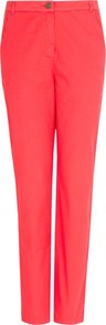 Boyfriend Trousers, Medium Red - pattern: plain; waist: mid/regular rise; predominant colour: coral; occasions: casual, evening; length: ankle length; fibres: cotton - 100%; texture group: cotton feel fabrics; fit: slim leg; pattern type: fabric; style: standard
