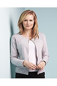 Edit Collarless Quilted Jacket - pattern: plain; length: standard; collar: round collar/collarless; style: quilted; fit: slim fit; predominant colour: light grey; occasions: casual; fibres: polyester/polyamide - mix; sleeve length: long sleeve; sleeve style: standard; texture group: cotton feel fabrics; collar break: high; pattern type: fabric