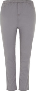 Grey Jeggings - length: standard; pattern: plain; style: jeggings; waist: mid/regular rise; predominant colour: mid grey; occasions: casual; fibres: cotton - stretch; texture group: denim; pattern type: fabric; pattern size: standard