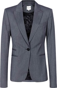 Maxine One Button Tailored Jacket - pattern: plain; style: single breasted blazer; length: below the bottom; collar: standard lapel/rever collar; predominant colour: charcoal; occasions: evening, work; fit: tailored/fitted; fibres: polyester/polyamide - stretch; sleeve length: long sleeve; sleeve style: standard; collar break: medium; pattern type: fabric; pattern size: standard; texture group: other - light to midweight
