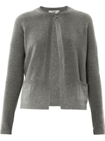 Tequila Cardigan - neckline: round neck; pattern: plain; predominant colour: mid grey; occasions: casual, work; length: standard; style: standard; fit: standard fit; fibres: cashmere - 100%; sleeve length: long sleeve; sleeve style: standard; texture group: knits/crochet; pattern type: knitted - fine stitch