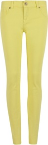 Ted Baker Patcey Colour Skinny Denim - style: skinny leg; length: standard; pattern: plain; pocket detail: traditional 5 pocket; waist: mid/regular rise; predominant colour: yellow; occasions: casual; fibres: cotton - stretch; texture group: denim; trends: fluorescent; pattern type: fabric