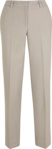 Lilac Stretch Capri, Purple - pattern: plain; waist: mid/regular rise; predominant colour: lilac; occasions: work, occasion; length: ankle length; fibres: cotton - stretch; fit: straight leg; pattern type: fabric; texture group: woven light midweight; style: standard