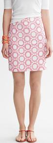 Milly Collection Circle Embroidered Skirt - style: straight; waist detail: fitted waist; hip detail: fitted at hip; waist: mid/regular rise; secondary colour: white; predominant colour: pink; occasions: casual, evening, work, holiday; length: just above the knee; fibres: cotton - 100%; texture group: cotton feel fabrics; trends: statement prints; fit: straight cut; pattern type: fabric; pattern size: big & busy; pattern: patterned/print; embellishment: embroidered