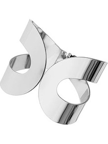 Loop Clamp Bracelet - predominant colour: silver; occasions: casual, evening, work, occasion, holiday; style: cuff; size: standard; material: chain/metal; finish: metallic; embellishment: chain/metal
