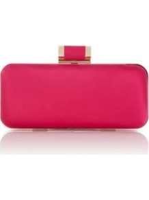 Shocking Pink Boxed Bag - predominant colour: hot pink; occasions: evening, occasion; style: clutch; length: hand carry; size: mini; material: satin; pattern: plain; trends: fluorescent; finish: plain