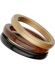 Multi Coloured Wooden Bangle - occasions: casual, occasion, holiday; predominant colour: multicoloured; style: bangle; size: small; finish: plain; material: wood