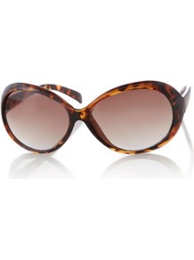 Tortoise Shell Oversized Sunglasses Conker - predominant colour: chocolate brown; secondary colour: tan; occasions: casual, evening, work, occasion, holiday; style: round; size: large; material: plastic/rubber; pattern: tortoiseshell; finish: plain