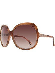 Mks294 Aviator Sunglasses - secondary colour: chocolate brown; predominant colour: tan; occasions: casual, evening, work, occasion, holiday; style: round; size: large; material: plastic/rubber; pattern: tortoiseshell; finish: plain