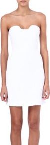 Sahara Dress - style: shift; length: mid thigh; fit: tailored/fitted; pattern: plain; sleeve style: strapless; neckline: sweetheart; predominant colour: white; occasions: casual, evening, occasion, holiday; fibres: cotton - 100%; sleeve length: sleeveless; pattern type: fabric; texture group: broiderie anglais