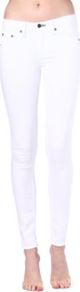 The Legging Skinny Mid Rise Jeans - style: skinny leg; pattern: plain; waist: low rise; pocket detail: traditional 5 pocket; predominant colour: white; occasions: casual, evening, holiday; length: ankle length; fibres: cotton - stretch; texture group: denim; pattern type: fabric