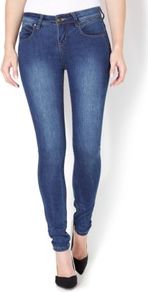 30in Blue Superskinny Shaper Jeans - style: skinny leg; length: standard; pattern: plain; pocket detail: traditional 5 pocket; waist: mid/regular rise; predominant colour: royal blue; occasions: casual; fibres: cotton - 100%; jeans detail: washed/faded; texture group: denim; pattern type: fabric