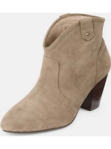 Lucian Ankle Boots, Tan - predominant colour: stone; occasions: casual, evening; material: suede; heel height: mid; heel: block; toe: pointed toe; boot length: ankle boot; style: cowboy; finish: plain; pattern: plain
