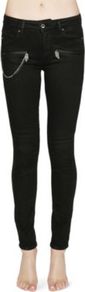 The Selfridges Luxe Diamond Skinny Jeans - style: skinny leg; length: standard; pattern: plain; waist: low rise; pocket detail: traditional 5 pocket; predominant colour: black; occasions: casual, evening; fibres: cotton - stretch; texture group: denim; pattern type: fabric; embellishment: jewels