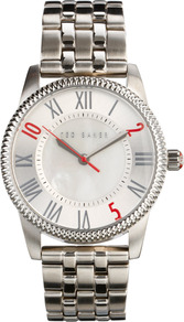 Ten To Two Silver Watch - predominant colour: silver; occasions: casual, work; style: boyfriend; size: standard; material: chain/metal; finish: metallic; pattern: plain