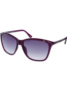 Beth Sunglasses - predominant colour: aubergine; occasions: casual, holiday; style: d frame; size: large; material: plastic/rubber; pattern: plain; finish: plain