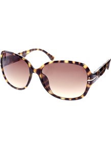 Mackenzie Sunglasses - predominant colour: chocolate brown; secondary colour: camel; occasions: casual, holiday; style: square; size: large; material: plastic/rubber; pattern: tortoiseshell; finish: plain
