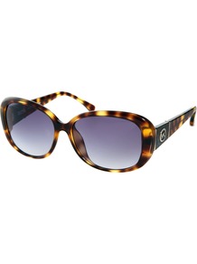 Norwich Sunglasses - secondary colour: mustard; predominant colour: chocolate brown; occasions: casual, holiday; style: square; size: standard; material: plastic/rubber; pattern: tortoiseshell; finish: plain
