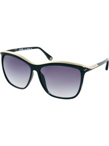 Ariana Sunglasses - predominant colour: black; occasions: casual, holiday; style: d frame; size: large; material: plastic/rubber; pattern: plain; finish: plain