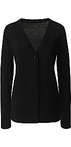 Black Cardigan - neckline: low v-neck; pattern: plain; length: below the bottom; predominant colour: black; occasions: casual, work; style: standard; fibres: acrylic - 100%; fit: slim fit; sleeve length: long sleeve; sleeve style: standard; texture group: knits/crochet; pattern type: knitted - fine stitch