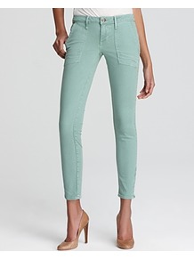 Jeans Harlan Patch Zip In Moss - style: skinny leg; pattern: plain; pocket detail: large back pockets, pockets at the sides; waist: mid/regular rise; predominant colour: pistachio; occasions: casual, evening, holiday; length: ankle length; fibres: cotton - stretch; texture group: denim; pattern type: fabric