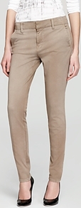 Pants Twill Creased Chino - length: standard; pattern: plain; waist: low rise; predominant colour: taupe; occasions: casual, work; style: chino; fibres: cotton - stretch; texture group: cotton feel fabrics; fit: skinny/tight leg; pattern type: fabric