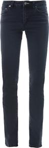 Needle High Waisted Skinny Leg Jeans - style: skinny leg; length: standard; pattern: plain; waist: high rise; pocket detail: traditional 5 pocket; predominant colour: navy; occasions: casual, evening; fibres: cotton - stretch; jeans detail: dark wash; texture group: denim; pattern type: fabric