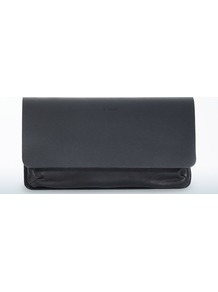 Leather Mini Pouch - predominant colour: black; occasions: casual, evening, occasion; style: clutch; length: hand carry; size: standard; material: leather; pattern: plain; finish: plain