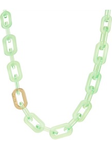 Ted Baker Jacey Chain Necklace - predominant colour: pistachio; secondary colour: gold; occasions: casual, evening, holiday; style: standard; length: long; size: large/oversized; material: chain/metal; finish: plain; embellishment: chain/metal