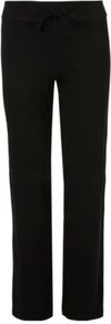 Cotton Jogging Bottoms Black - length: standard; pattern: plain; style: tracksuit pants; waist detail: belted waist/tie at waist/drawstring; waist: mid/regular rise; predominant colour: black; occasions: casual; fibres: cotton - 100%; fit: straight leg; pattern type: fabric; texture group: jersey - stretchy/drapey