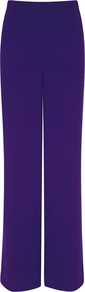 Georgette Trousers, Purple - length: standard; pattern: plain; waist: high rise; predominant colour: purple; occasions: evening; fibres: linen - 100%; texture group: linen; fit: wide leg; pattern type: fabric; style: standard