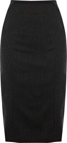 Herringbone Skirt, Dark Grey - style: pencil; fit: tailored/fitted; waist: high rise; pattern: herringbone/tweed; predominant colour: charcoal; occasions: evening, work, occasion; length: just above the knee; fibres: polyester/polyamide - stretch; pattern type: fabric; pattern size: light/subtle; texture group: woven light midweight