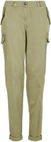 32in Olive Green Utility Chinos - length: standard; pattern: plain; pocket detail: large back pockets, pockets at the sides; waist: mid/regular rise; predominant colour: sage; occasions: casual, holiday; style: chino; fibres: cotton - 100%; jeans & bottoms detail: turn ups; texture group: cotton feel fabrics; fit: straight leg; pattern type: fabric