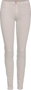 The Skinny Jeans - style: skinny leg; pattern: plain; pocket detail: traditional 5 pocket; waist: mid/regular rise; predominant colour: light grey; occasions: casual, evening; length: ankle length; fibres: cotton - stretch; texture group: denim; pattern type: fabric