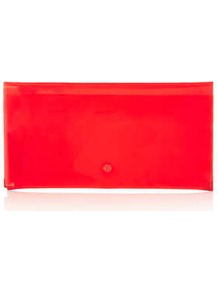 Ghost Clutch Bag - predominant colour: coral; occasions: casual, evening; style: clutch; length: hand carry; size: small; material: plastic/rubber; pattern: plain; trends: fluorescent; finish: fluorescent