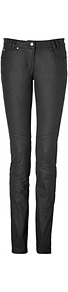 Stretch Denim Layton Moto Pants In Black - style: skinny leg; length: standard; pattern: plain; pocket detail: traditional 5 pocket; waist: mid/regular rise; predominant colour: black; occasions: casual, evening, work; fibres: cotton - stretch; texture group: denim; pattern type: fabric