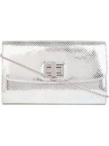 Beebee Metallic Clutch - predominant colour: silver; occasions: evening, occasion; type of pattern: standard; style: clutch; length: hand carry; size: mini; material: faux leather; pattern: plain; trends: metallics; finish: metallic