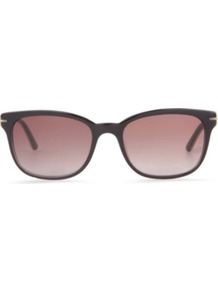 Contrast Coloured Oval Frame Sunglasses - predominant colour: black; occasions: casual, holiday; style: d frame; size: standard; material: plastic/rubber; pattern: plain; finish: plain