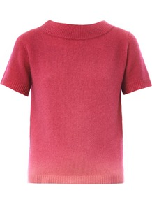 Fontana Sweater - neckline: round neck; pattern: plain; style: standard; secondary colour: pink; predominant colour: hot pink; occasions: casual, work, holiday; length: standard; fit: standard fit; fibres: cashmere - 100%; sleeve length: short sleeve; sleeve style: standard; texture group: knits/crochet; pattern type: knitted - fine stitch