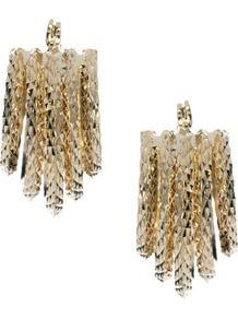 Limited Edition Vintage Style Hoop Earrings - predominant colour: gold; occasions: casual, evening, work, holiday; style: hoop; length: mid; size: small; material: chain/metal; fastening: pierced; finish: plain; embellishment: chain/metal