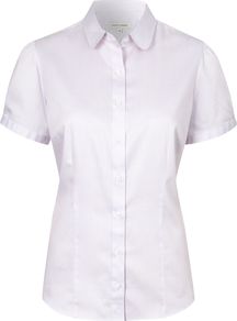 Women's Lilac Fine Stripe Shirt, Lilac - neckline: shirt collar; sleeve: short sleeve; pattern: striped; style: shirt; predominant colour: lilac; occasions: casual wear, work wear; length: standard; material: cotton mix; material texture: corduroy; fit: body skimming