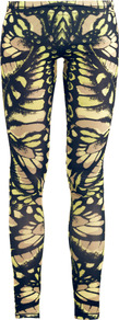 Butterfly Print Leggings - length: standard; style: leggings; waist detail: elasticated waist; waist: low rise; predominant colour: navy; secondary colour: nude; occasions: casual, evening, holiday; fibres: polyester/polyamide - stretch; fit: skinny/tight leg; pattern type: fabric; pattern size: standard; pattern: patterned/print; texture group: other - stretchy