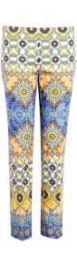 Amalfi Pottery Print Trousers Philosophy Di Alberta Ferre - waist: mid/regular rise; occasions: casual, evening, occasion; length: ankle length; fibres: cotton - stretch; predominant colour: multicoloured; texture group: cotton feel fabrics; trends: statement prints; fit: slim leg; pattern type: fabric; pattern size: big & busy; pattern: patterned/print; style: standard