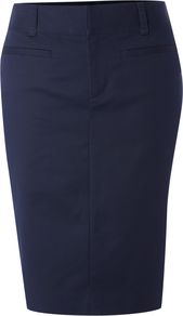 Pencil Skirt With Belt, Navy - pattern: plain; style: straight; fit: tailored/fitted; waist: mid/regular rise; predominant colour: navy; occasions: casual, evening, work; length: just above the knee; fibres: cotton - stretch; texture group: cotton feel fabrics; pattern type: fabric