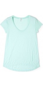 Julep Very Light Scoop Neck Shortsleeve Jersey Top Splend - pattern: plain; length: below the bottom; style: t-shirt; predominant colour: pistachio; occasions: casual; neckline: scoop; fibres: cotton - mix; fit: body skimming; sleeve length: short sleeve; sleeve style: standard; pattern type: fabric; texture group: jersey - stretchy/drapey