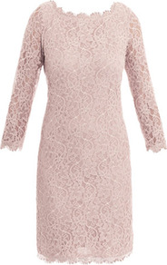 Zarita Dress - style: shift; fit: tailored/fitted; pattern: plain; predominant colour: nude; occasions: evening, occasion; length: just above the knee; fibres: nylon - mix; neckline: crew; sleeve length: long sleeve; sleeve style: standard; texture group: lace; pattern type: fabric